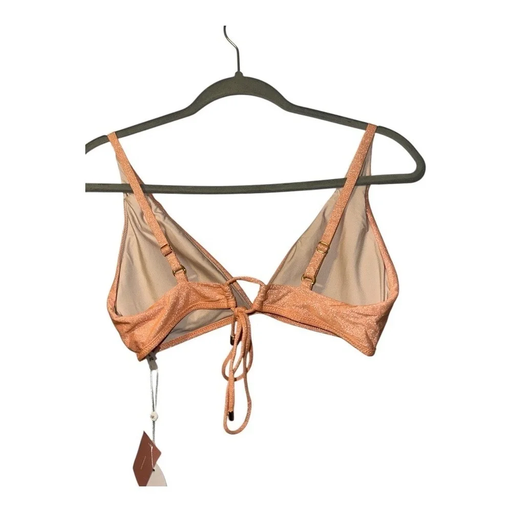PQ Peach Metallic Skylar Bikini Top, Large - Picture 4 of 7